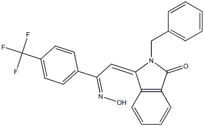 (1E)-2-Benzyl-1-[(2E)-2-hydroxyimino-2-(4-trifluoromethylphenyl)ethylidene]-1H-isoindol-3(2H)-one 구조식 이미지