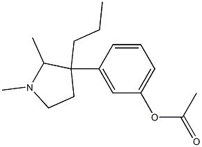 Acetic acid 3-(1,2-dimethyl-3-propyl-3-pyrrolidinyl)phenyl ester 구조식 이미지