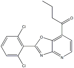 2-(2,6-Dichlorophenyl)-7-butanoyloxazolo[4,5-b]pyridine 구조식 이미지