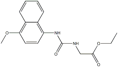 5-(4-Methoxy-1-naphtyl)hydantoic acid ethyl ester 구조식 이미지