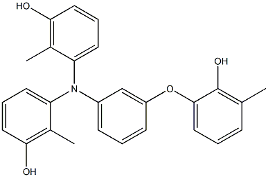 N,N-Bis(3-hydroxy-2-methylphenyl)-3-(2-hydroxy-3-methylphenoxy)benzenamine 구조식 이미지