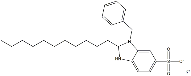 1-Benzyl-2,3-dihydro-2-undecyl-1H-benzimidazole-6-sulfonic acid potassium salt 구조식 이미지