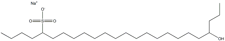 21-Hydroxytetracosane-5-sulfonic acid sodium salt Structure