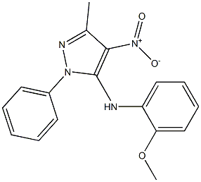 1-Phenyl-3-methyl-4-nitro-5-[(2-methoxyphenyl)amino]-1H-pyrazole Structure