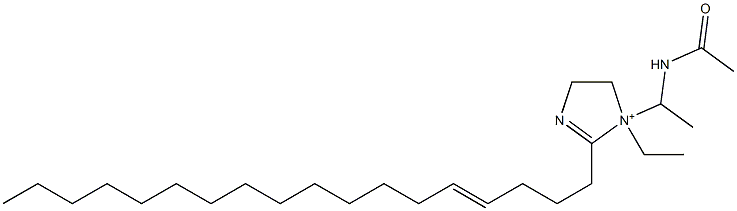 1-[1-(Acetylamino)ethyl]-1-ethyl-2-(4-octadecenyl)-2-imidazoline-1-ium 구조식 이미지