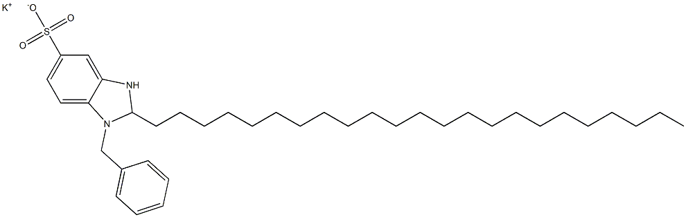 1-Benzyl-2,3-dihydro-2-tricosyl-1H-benzimidazole-5-sulfonic acid potassium salt Structure