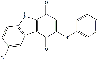 3-(Phenylthio)-6-chloro-9H-carbazole-1,4-dione 구조식 이미지