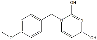1,4-Dihydro-1-(4-methoxybenzyl)pyrimidine-2,4-diol 구조식 이미지