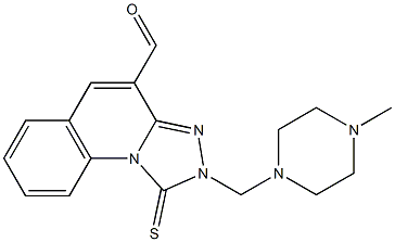 1,2-Dihydro-1-thioxo-2-[(4-methylpiperazino)methyl][1,2,4]triazolo[4,3-a]quinoline-4-carbaldehyde 구조식 이미지