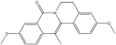 5,6-Dihydro-3,10-dimethoxy-13-methyl-8H-dibenzo[a,g]quinolizin-8-one Structure