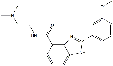 2-(3-Methoxyphenyl)-N-[2-(dimethylamino)ethyl]-1H-benzimidazole-4-carboxamide 구조식 이미지