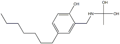 2-[(1,1-Dihydroxyethyl)aminomethyl]-4-heptylphenol Structure