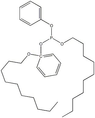 Phosphorous acid 1-(decyloxy)decyldiphenyl ester Structure
