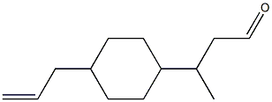 3-[4-(2-Propenyl)cyclohexyl]butanal Structure