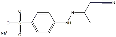 4-[2-(2-Cyano-1-methylethylidene)hydrazino]benzenesulfonic acid sodium salt 구조식 이미지