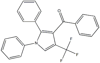 1,2-Diphenyl-3-benzoyl-4-trifluoromethyl-1H-pyrrole 구조식 이미지