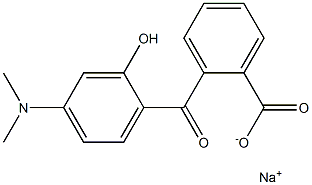 o-[2-Hydroxy-4-(dimethylamino)benzoyl]benzoic acid sodium salt Structure