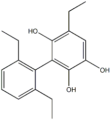 5-Ethyl-3-(2,6-diethylphenyl)benzene-1,2,4-triol Structure