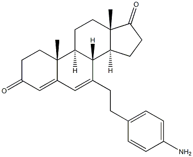 7-[2-(4-Aminophenyl)ethyl]-4,6-androstadiene-3,17-dione 구조식 이미지