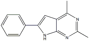 6-Phenyl-2,4-dimethyl-7H-pyrrolo[2,3-d]pyrimidine Structure