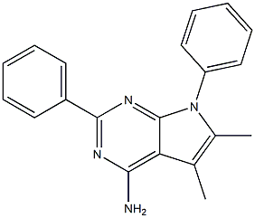 4-Amino-5,6-dimethyl-7-phenyl-2-phenyl-7H-pyrrolo[2,3-d]pyrimidine 구조식 이미지