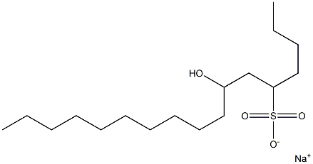 7-Hydroxyheptadecane-5-sulfonic acid sodium salt 구조식 이미지