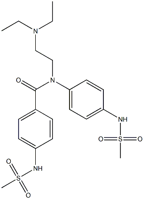 N-[4-(Methylsulfonylamino)phenyl]-N-[2-(diethylamino)ethyl]-4-[(methylsulfonyl)amino]benzamide Structure