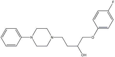 1-(4-Fluorophenoxy)-4-[4-[phenyl]-1-piperazinyl]-2-butanol 구조식 이미지