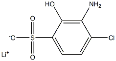 3-Amino-4-chloro-2-hydroxybenzenesulfonic acid lithium salt 구조식 이미지