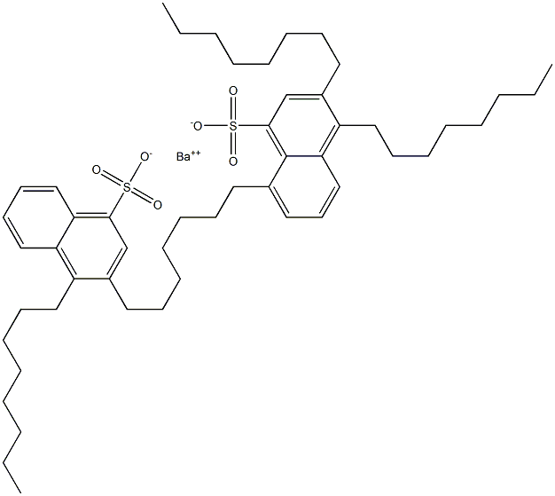 Bis(3,4-dioctyl-1-naphthalenesulfonic acid)barium salt Structure