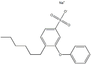4-Hexyl-3-phenoxybenzenesulfonic acid sodium salt Structure