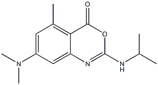 2-Isopropylamino-5-methyl-7-(dimethylamino)-4H-3,1-benzoxazin-4-one Structure