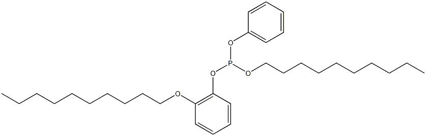 Phosphorous acid 6-(decyloxy)decyldiphenyl ester 구조식 이미지