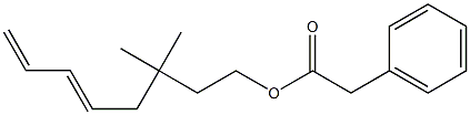 Phenylacetic acid 3,3-dimethyl-5,7-octadienyl ester 구조식 이미지