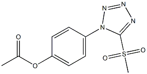 Acetic acid 4-(5-methylsulfonyl-1H-tetrazol-1-yl)phenyl ester 구조식 이미지