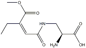 (2S)-3-[[3-(Methoxycarbonyl)-1-oxo-2-penten-1-yl]amino]-2-aminopropanoic acid 구조식 이미지