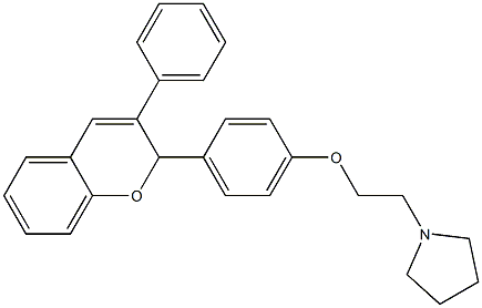 2-[4-[[2-(1-Pyrrolidinyl)ethyl]oxy]phenyl]-3-phenyl-2H-1-benzopyran Structure