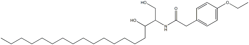 N-[2-Hydroxy-1-(hydroxymethyl)heptadecyl]-4-ethoxybenzeneacetamide 구조식 이미지