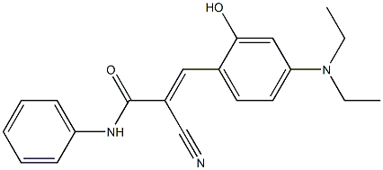 2-Cyano-3-(4-diethylamino-2-hydroxyphenyl)-N-phenylacrylamide Structure