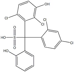 (2,4-Dichlorophenyl)(2,6-dichloro-3-hydroxyphenyl)(2-hydroxyphenyl)methanesulfonic acid Structure