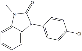 1-(4-Chlorophenyl)-3-methyl-1H-benzimidazol-2-one 구조식 이미지