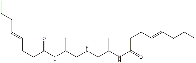 N,N'-[Iminobis(1-methyl-2,1-ethanediyl)]bis(4-octenamide) 구조식 이미지