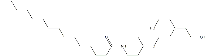 N-[3-[2-[Bis(2-hydroxyethyl)amino]ethoxy]butyl]pentadecanamide Structure