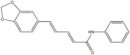 5-(3,4-Methylenebisoxyphenyl)-N-phenyl-2,4-pentadienamide Structure