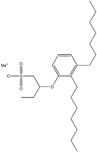 2-(2,3-Diheptylphenoxy)butane-1-sulfonic acid sodium salt Structure