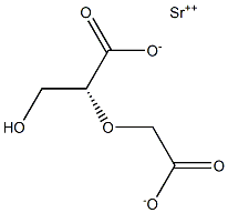 [R,(-)]-(Carboxymethoxy)(hydroxymethyl)acetic acid strontium salt Structure