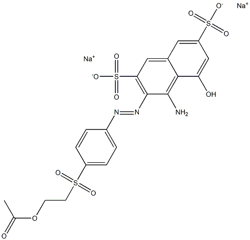 3-[p-(2-Acetoxyethylsulfonyl)phenylazo]-4-amino-5-hydroxy-2,7-naphthalenedisulfonic acid disodium salt 구조식 이미지