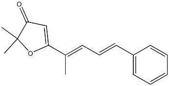 2,2-Dimethyl-5-[(1E,3E)-1-methyl-4-phenyl-1,3-butadienyl]furan-3(2H)-one Structure