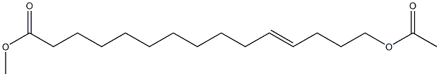 15-Acetoxy-11-pentadecenoic acid methyl ester Structure