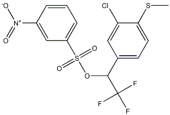 3-Nitrobenzenesulfonic acid 2,2,2-trifluoro-1-(3-chloro-4-methylthiophenyl)ethyl ester 구조식 이미지